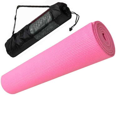 Коврик для йоги ПВХ E29255 173х61х0,4 см (розовый) с чехлом 10018260